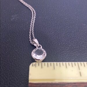 NWT Natural White Topaz Pendant with chain